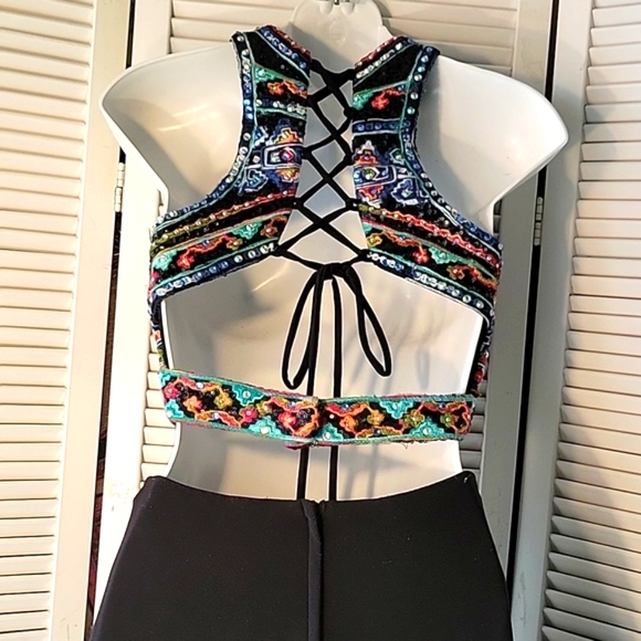 ELLIE WILDE MON CHERI EGYPTIAN-LIKE DESIGN TOP 2PC DressSZ2 - Picture 12 of 14